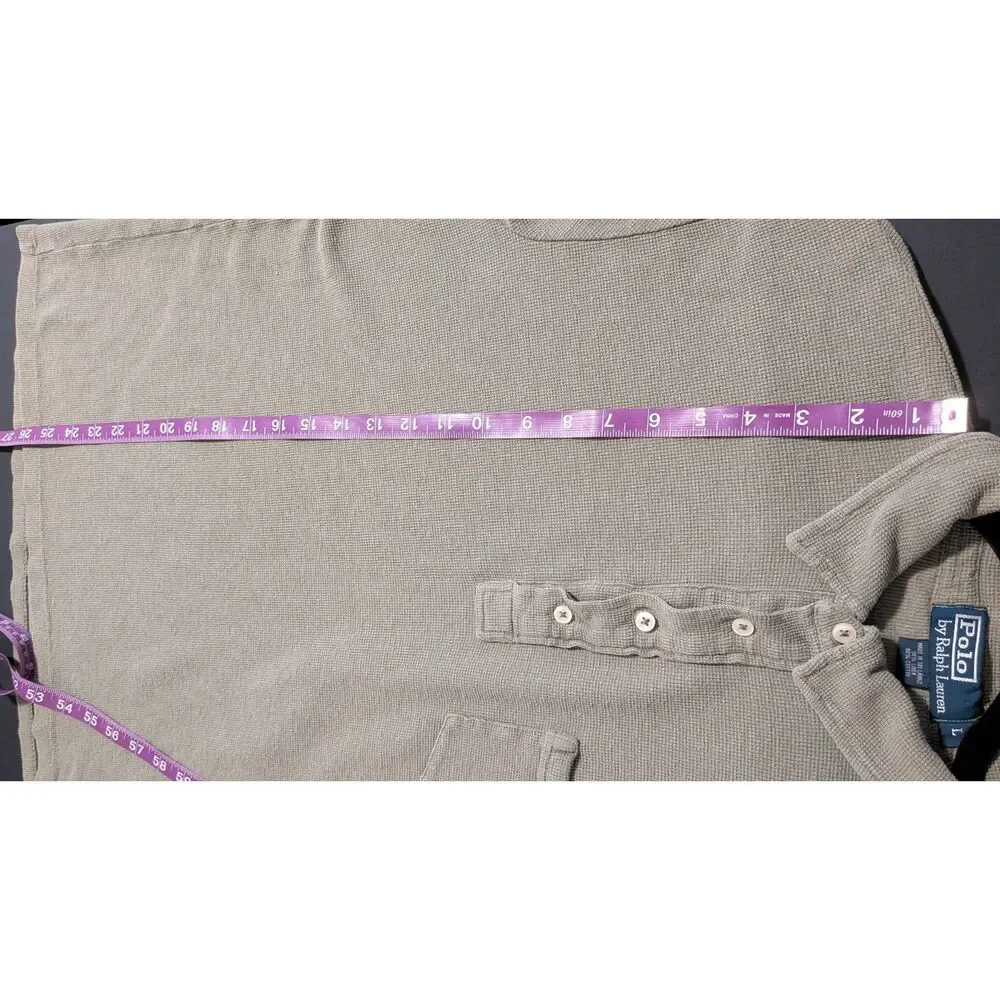 Polo by Ralph Lauren men’s waffle-knit polo shirt classic/older RL feel Sz Large
